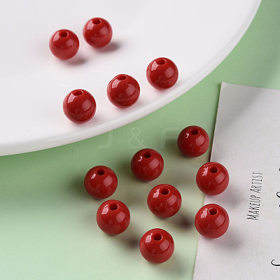 Opaque Acrylic Beads X-MACR-S370-C10mm-A14-1