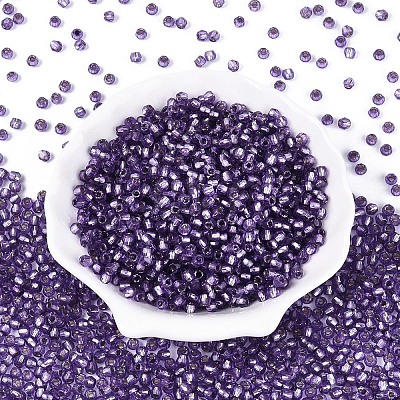 Silver Lined Glass Seed Beads SEED-T007-18A-09-1