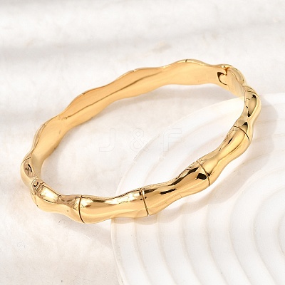 304 Stainless Steel Hinged Bangles BJEW-D408-18G-1