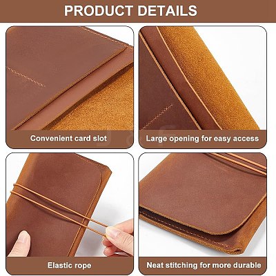 Rectangle Leather Travel Passport Wallet Cover AJEW-WH20007-03C-1