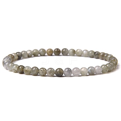 Natural Labradorite Beads Stretch Bracelets RM4767-3-1