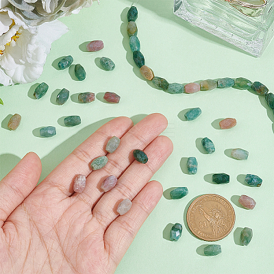 2 Strands Natural Indian Agate Beads Strands G-NB0004-23-1