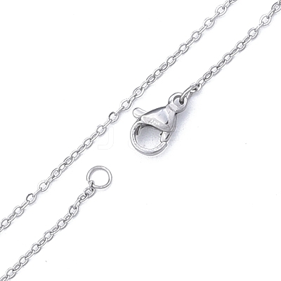 Non-Tarnish 304 Stainless Steel Cable Chains Necklace for Men Women NJEW-N050-A02-S12-1