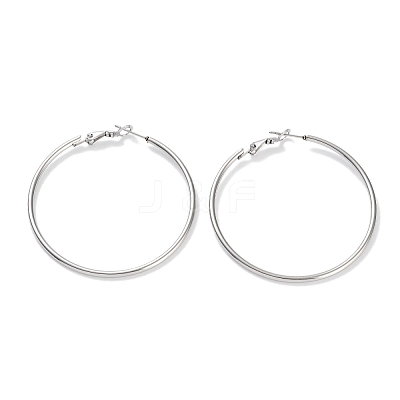 Non-Tarnish Ring 304 Stainless Steel Hoop Earrings for Women Men EJEW-B049-02F-P-1