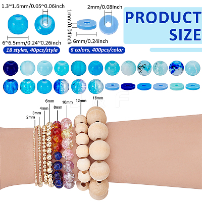 DIY Round & Disc/Flat Round Beads Kits DIY-PH0030-85B-1