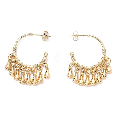 Brass Teardrop Chandelier Earrings EJEW-TA00784-1