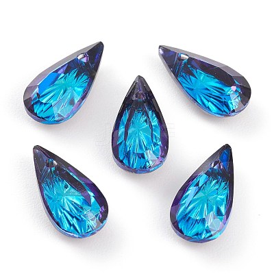 Embossed Glass Rhinestone Pendants GLAA-J101-06A-001BB-1