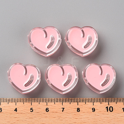 Transparent Enamel Acrylic Beads X-TACR-S155-004E-1