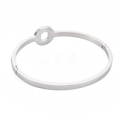 Rhinestone Donut Bangle BJEW-N017-018P-1