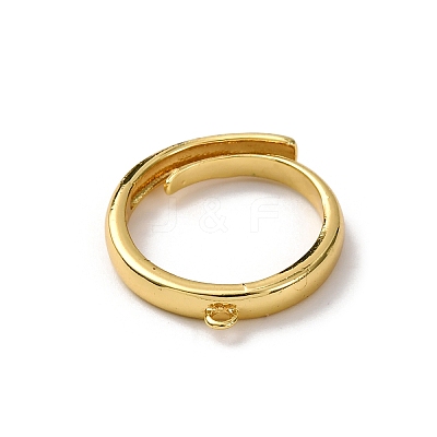Brass Loop Ring Base KK-NH0007-13G-1