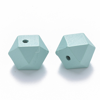 Painted Natural Wood Beads WOOD-Q040-020B-A01-1