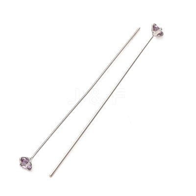 Brass Micro Pave Cubic Zirconia Stud Earring Findings CU-CBA4618-01P-07-1