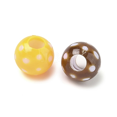 Opaque Acrylic European Beads OACR-D309-06-1