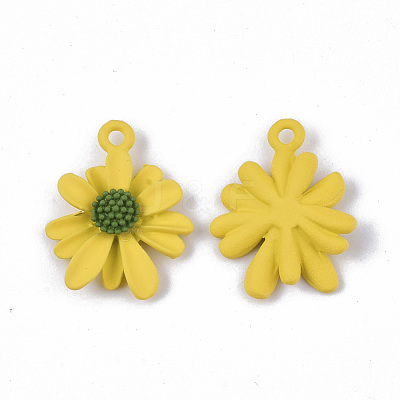 Spray Painted Alloy Pendants X-PALLOY-N0147-04D-1