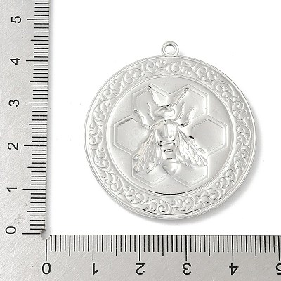 304 Stainless Steel Bee Pendants STAS-S186-08A-P-1
