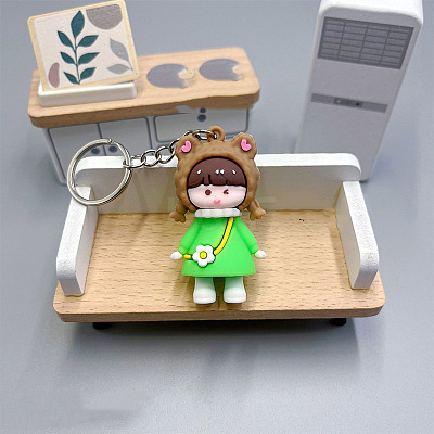Girl PVC Bag Keychain PW-WG0BCC7-04-1