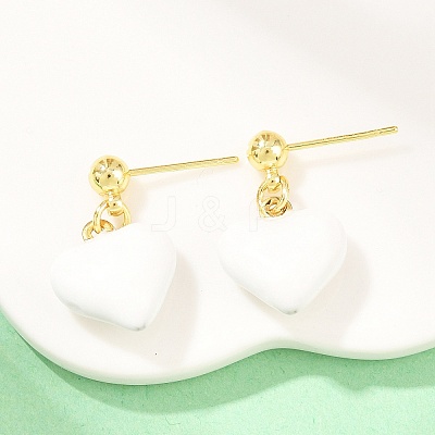 Women's Brass Stud Earrings EJEW-Z164-19G-01-1
