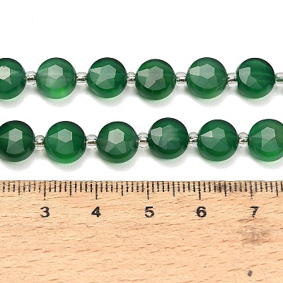 Natural Green Chalcedony Beads Strands GG-NH0004-B01-1