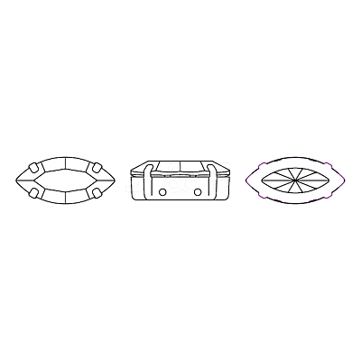 Preciosa® MAXIMA Crystal Sew-On Cups X-PRC-SE8-00030-200-G-1