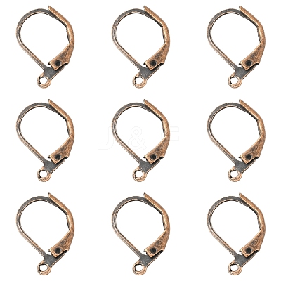 100Pcs Brass Leverback Earring Findings KK-YW0003-37R-1
