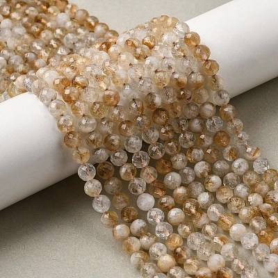 Natural Citrine(Heated) Beads Strands G-A267-B01-01-1
