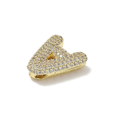 Brass Micro Pave Cubic Zirconia Pendants KK-I382-01G-1