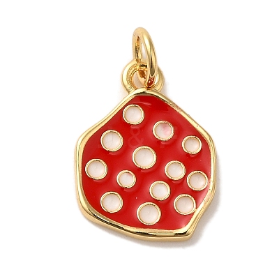 Brass Enamel Pendants KK-U027-21G-02-1