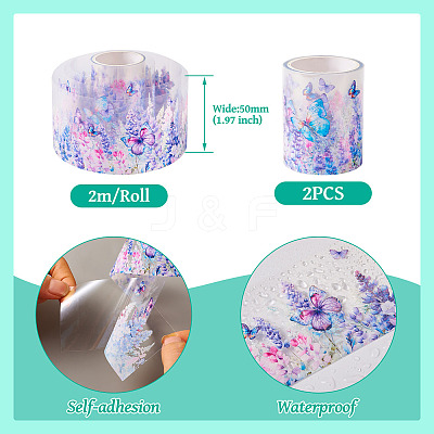 2M PET Waterproof Plastic Stickers DIY-TAC0001-83C-1