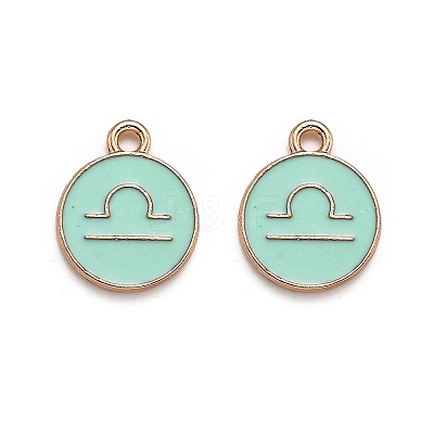 Alloy Enamel Pendants ENAM-S124-01A-15K-1