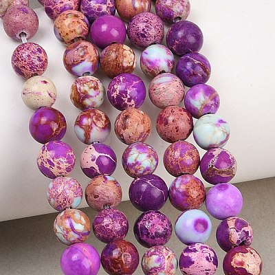 Natural Imperial Jasper Beads Strands X-G-I122-6mm-16-1