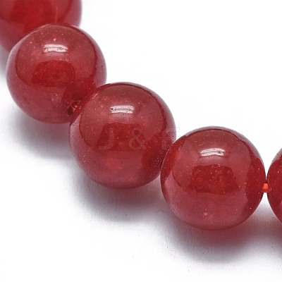 Natural Jade Bead Stretch Bracelets BJEW-K212-A-036-1