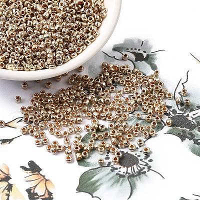 12/0 Electroplate Glass Seed Beads SEED-Q003-01-1