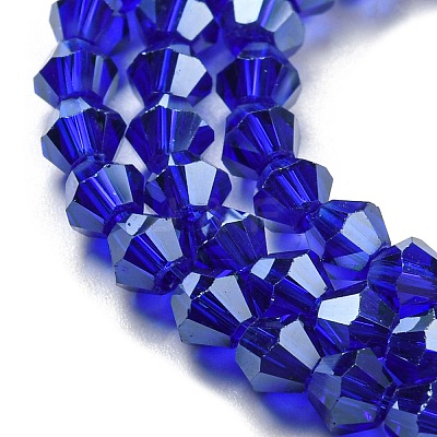 Transparent Electroplate Glass Beads Strands LS-EGLA-A039-T4mm-A06-1