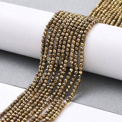 Electroplate Glass Beads Strands GLAA-H021-01A-FP07-1