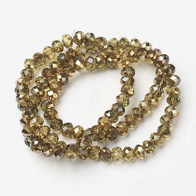 Electroplate Transparent Glass Beads Strands EGLA-A034-T2mm-O13-1
