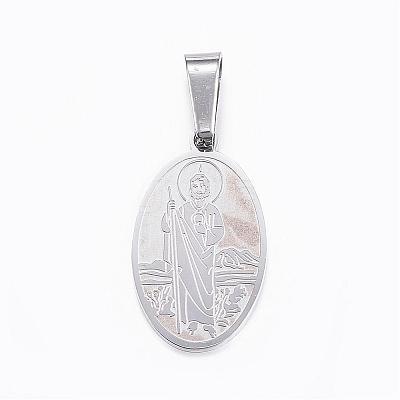 304 Stainless Steel Pendants STAS-H355-31-1