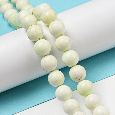 Natural Lemon Jade Beads Strands G-R494-A10-03-1
