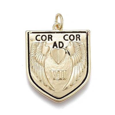 Brass Enamel Pendants ZIRC-M108-42-1