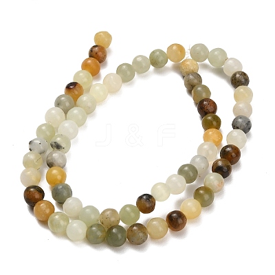 Natural Butter Jade Beads Strands G-C289-B03-6mm-1