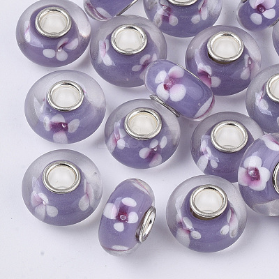 Handmade Lampwork European Beads LAMP-S193-004H-1