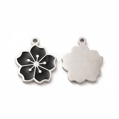 304 Stainless Steel Enamel Charms STAS-F291-06P-01-1