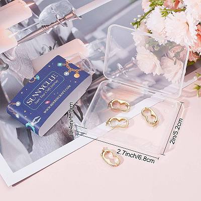 6Pcs Brass Peanut Twister Clasps FIND-SC0003-97G-1