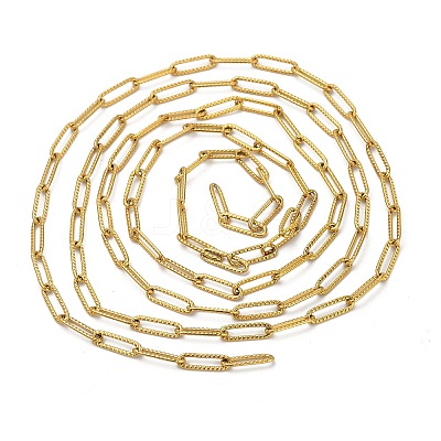 Brass & Stainless Steel Paperclip Chains CHS-XCP0001-05-1