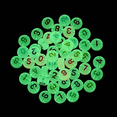 Luminous Transparent Acrylic Beads TACR-Q013-06B-1