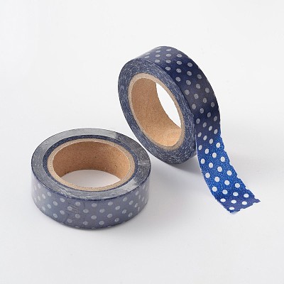 Polka Dot Pattern DIY Scrapbook Decorative Adhesive Tapes DIY-F003-08-1