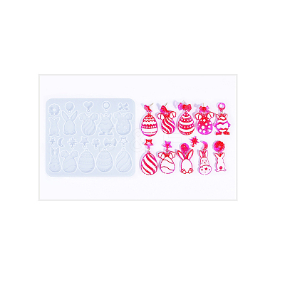Easter DIY Pendant Molds AJEW-U023-01B-1
