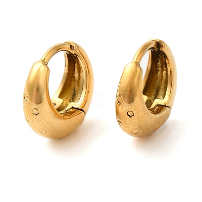 Real 18K Gold Plated 304 Stainless Stee Hoop Earrings EJEW-U009-02G-01-1