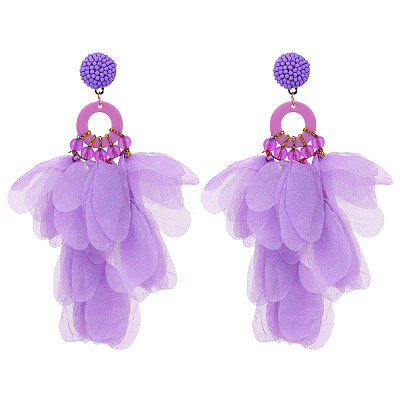 Alloy Acrylic Dangle Stud Earrings FS-WG3C6DF-06-1