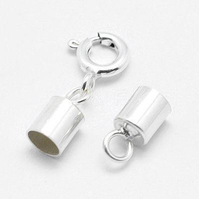 925 Sterling Silver Spring Ring Clasps STER-G019-08S-1