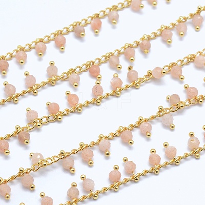 Natural Sunstone Handmade Beaded Chains CHC-P003-11R-1